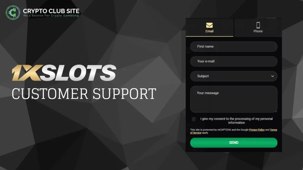 1xSlots - Customer support