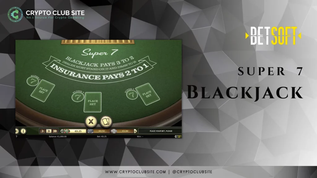 Super 7 Blackjack - Betsoft