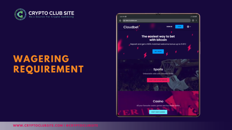 Cloudbet - Wagering Requirement