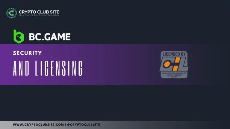 Security and Licensing esports betting bc.game
