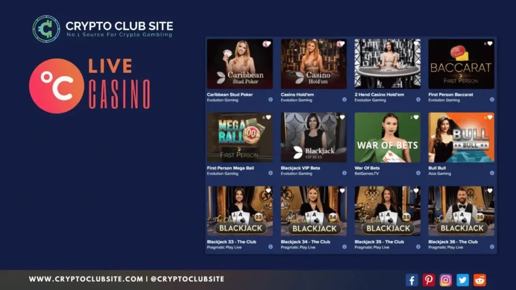 Celsius Casino Review - live casino