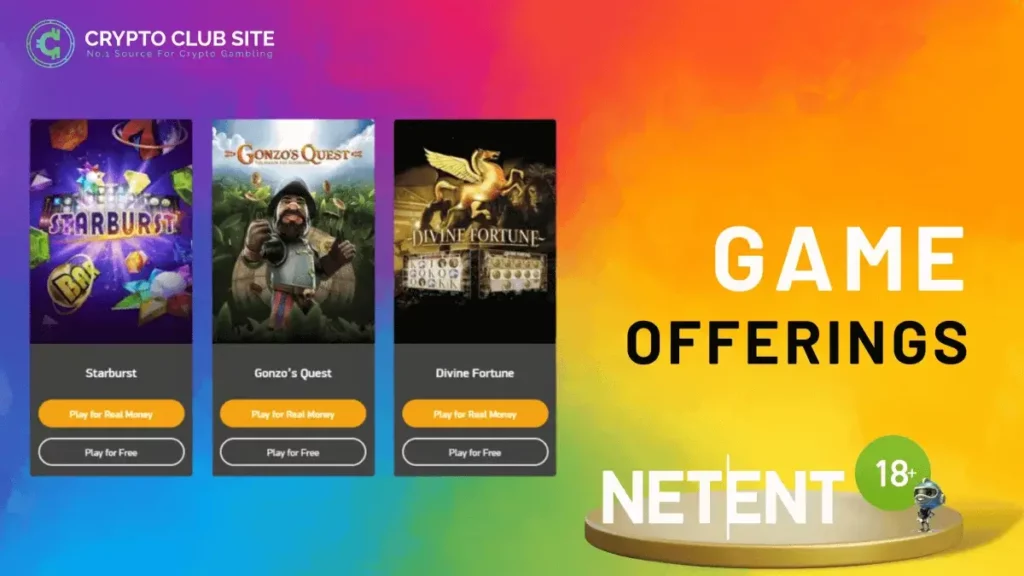 NetEnt - GAME OFFERINGS