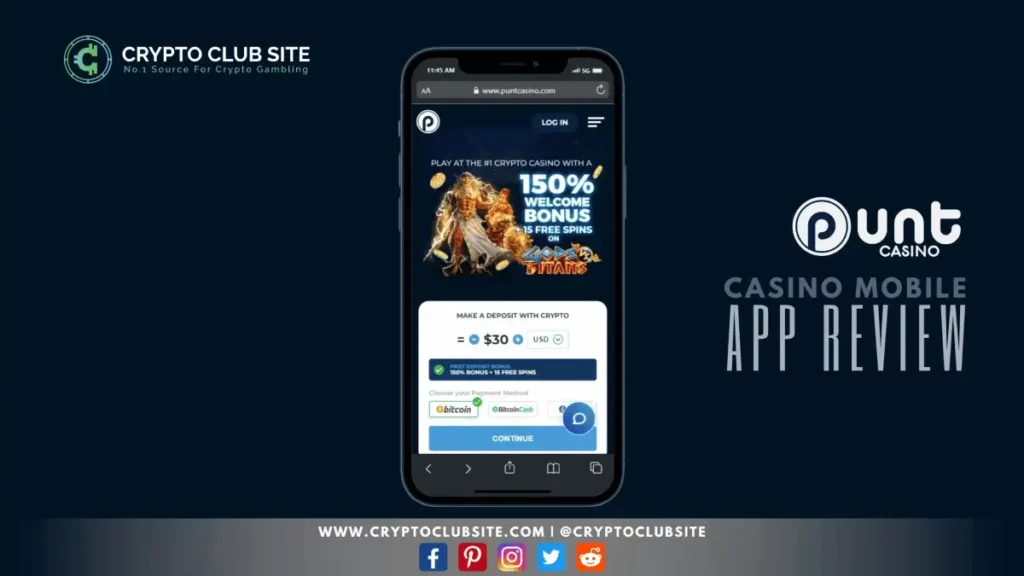 Punt Casino review - casino mobile app