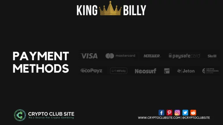 PAYMENT METHODS - King Billy Casino
