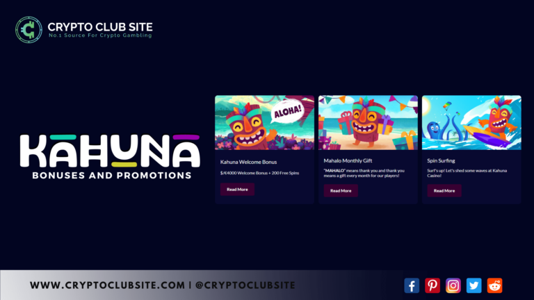 Bonuses and promotions - KAHUNA CASINO REVIEW