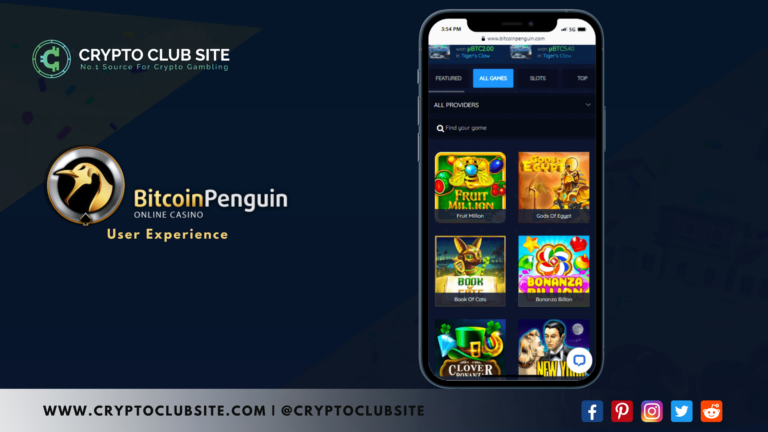 User Experience - BITCOINPENGUIN CASINO REVIEW