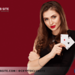 Image of a woman holding 2 aces