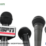 Image of microphones. One mic with ESPN logo