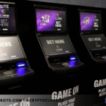 Image of a row of betting machines from BetMGM